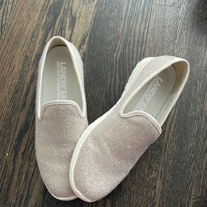 Lands’ End Comfort Step wool slip ons